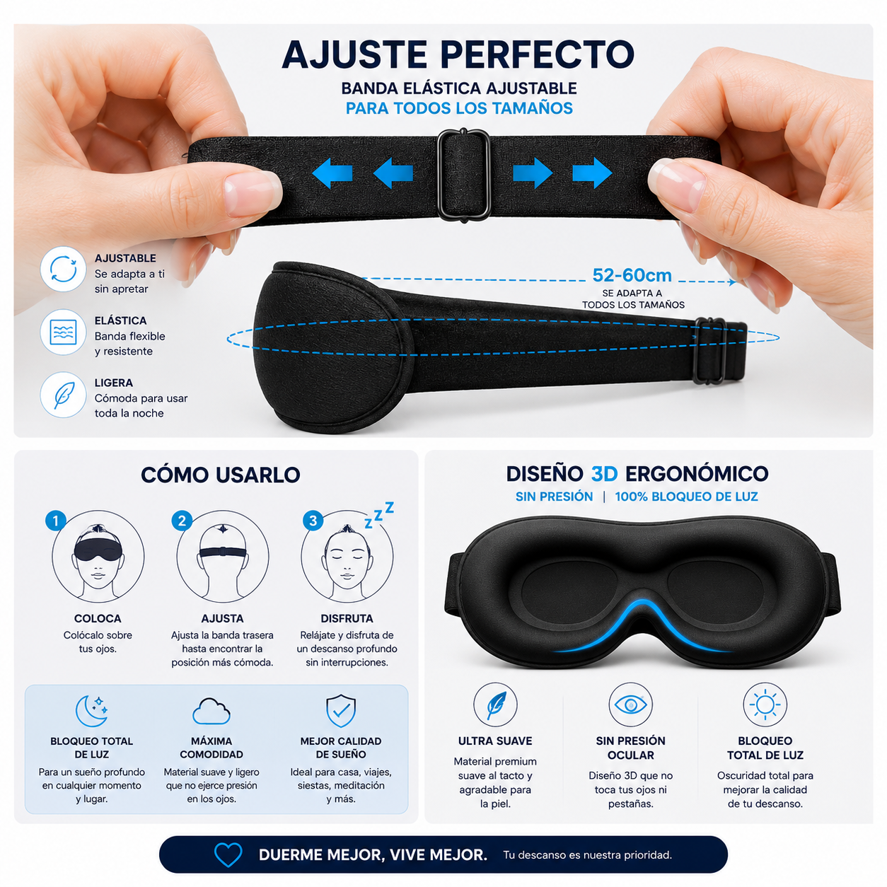 Antifaz 3D para dormir ™