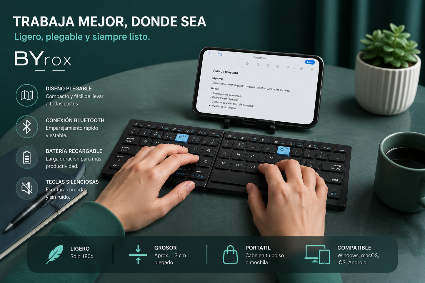 Teclado Inalámbrico Portátil
